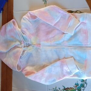 Girls Pastel Tie-dye Zip Hoodie